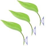 3uds Accesorios para Tanque de Sapo Árbol, Plataforma de Hábitat para Ranas con Ventosas Decoraciones para Terrario Accesorios para Geckos Leopard Sapos Ranas Enanas Africanas y Tortugas (Verdes)