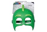 Simba PJ Masks 109402091 - Máscara de Gecko, con Banda elástica para disfrazar, Verde, 20 cm, para niños a Partir de 3 años