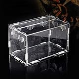 Casas para Reptiles, Tanque Transparente de la Caja de acrílico, Terrario de plástico Reptiles, terrarios, lagartos y Tortugas (30 * 20 * 15 CM)