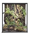 Réptiles Planet Planet - Terrario de Aluminio para Reptil/anfibiano, 30 x 30 x 45 cm, Color Negro montado