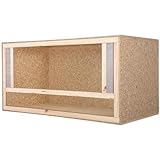 Repiterra Terrario Madera Terrario para Reptiles frontal ventilación para serpientes y lagartos 80 x 50 x 50 cm Terrario Madera de OSB - Front Vent