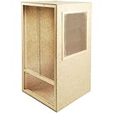 Terrario de madera, terrario alto, 60 x 120 x 60 cm, ventilado lateral y ventilación de techo Chameleon